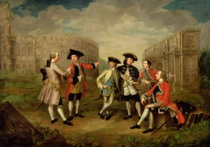 Brittisk gentleman i Rom, ca 1750